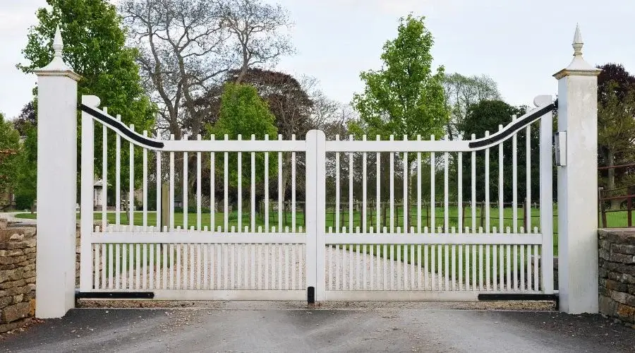 big ornate gate closing off a driveway